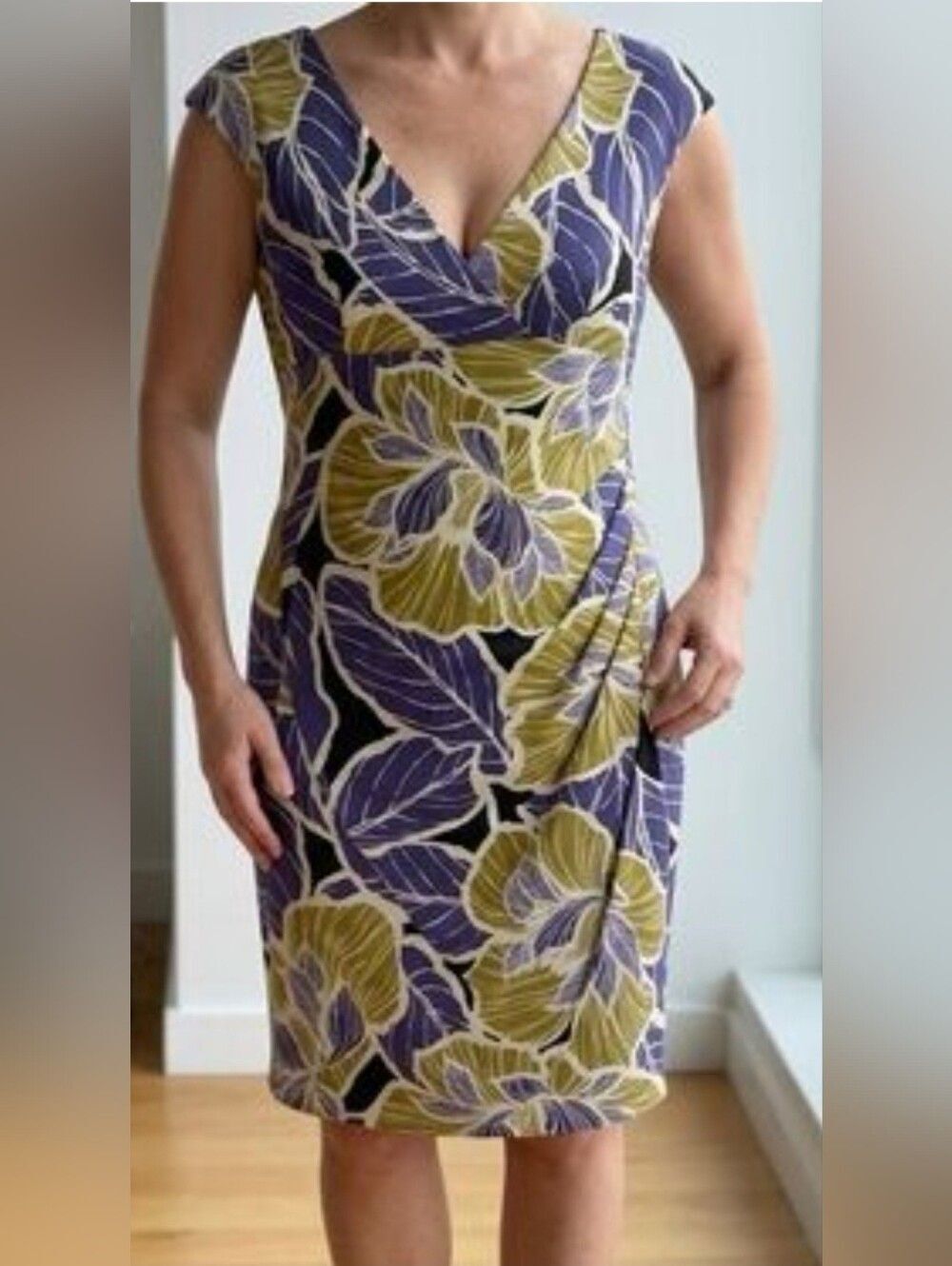 Vintage. London Times Tropical Inspired Sheath Dress.Career